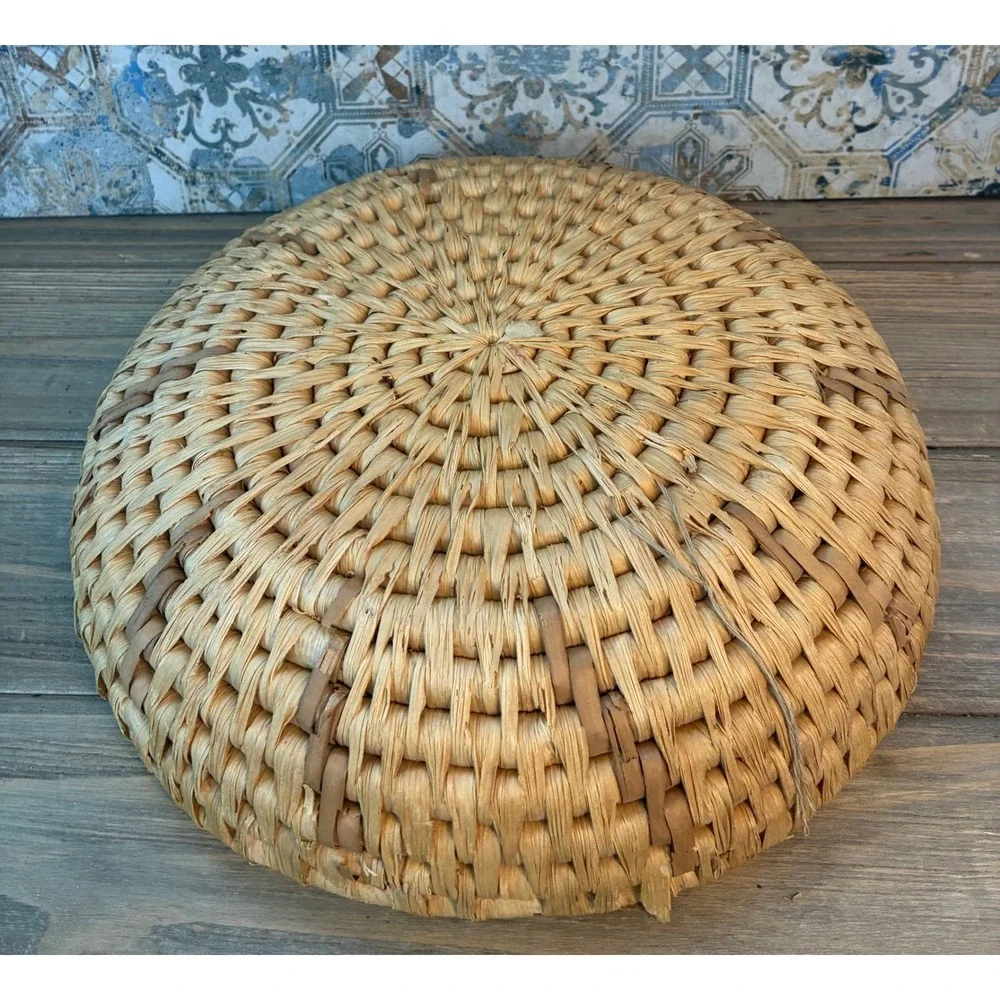 Unbranded Woven Straw Basket Coiled Decorative Bowl Cottagecore BOHO Excellent‎